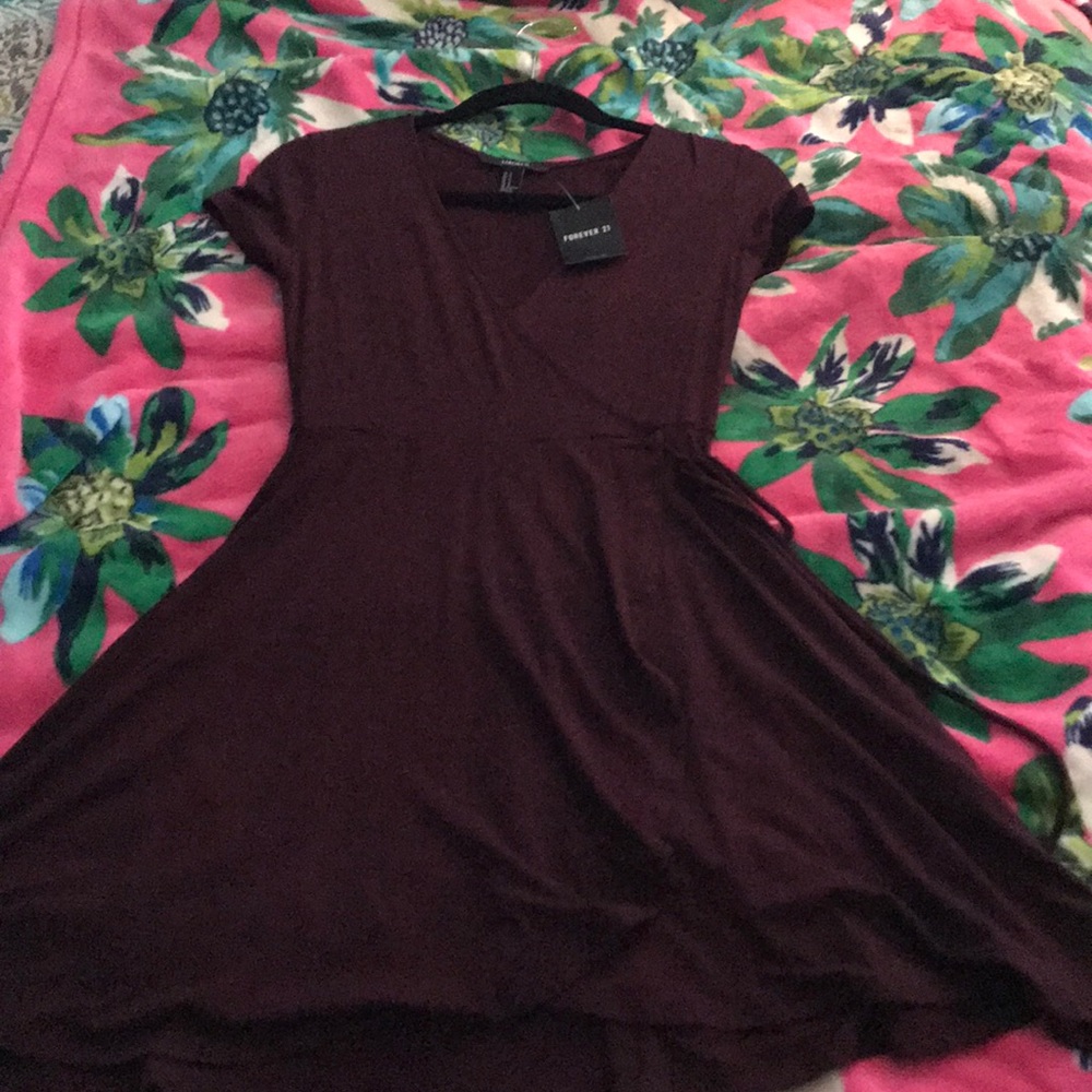 burgundy dress